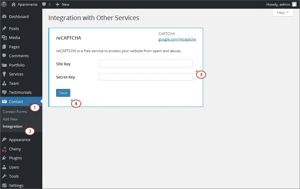 Add CAPTCHA to Comment and Form Setting